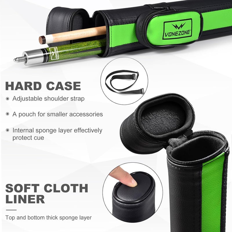 vonezone Pool Cue Stick,Pro Cue with Hard Case,Pool Sticks for Adults,Womens Pool Cue,Pool Cues for Men,58inch 19-21oz Billiard Stick Pool Cue Set,Pink/Orange/Green - Image 5